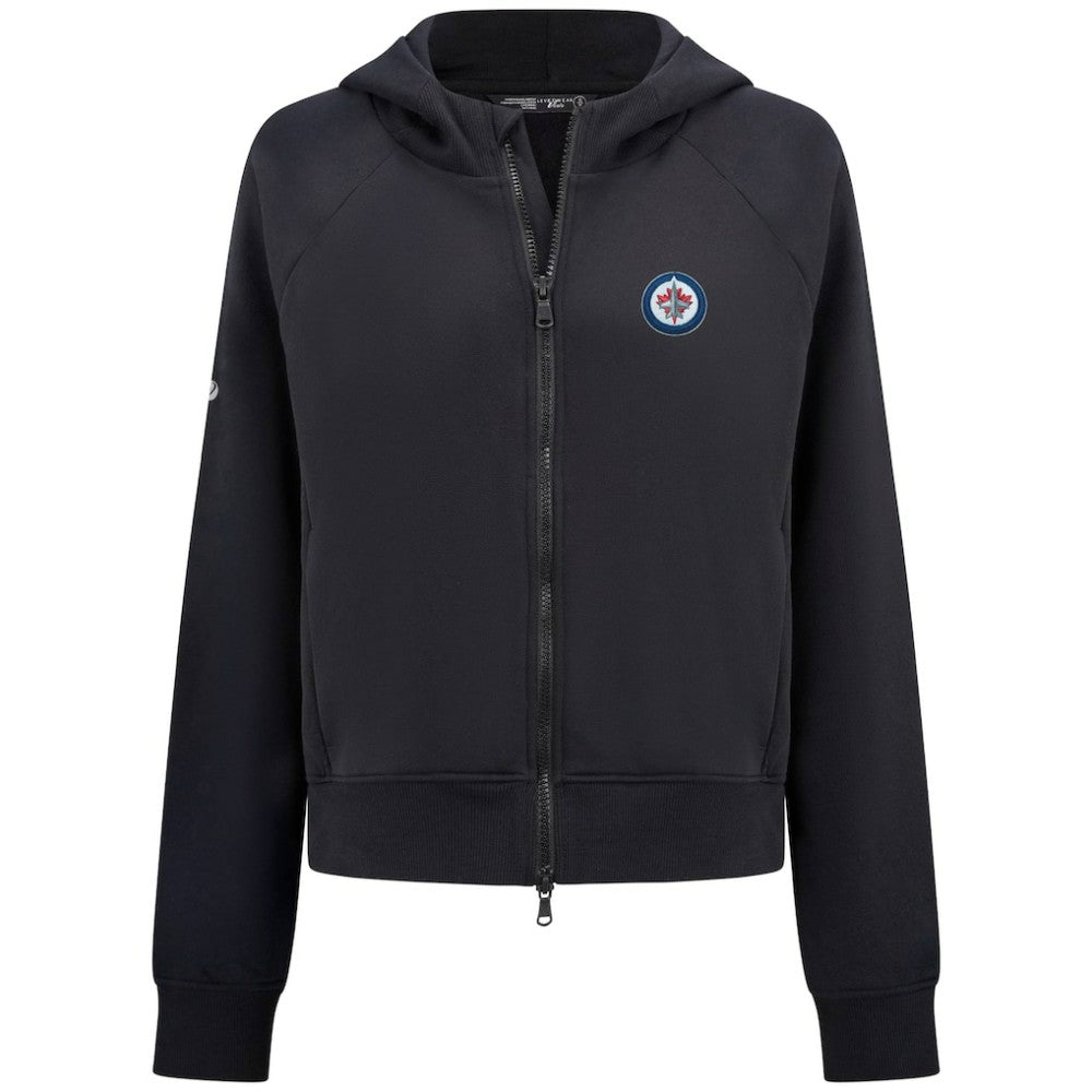 NHL Winnipeg Jets Levelwear Women's Judd Raglan Full-Zip Hoodie - Black
