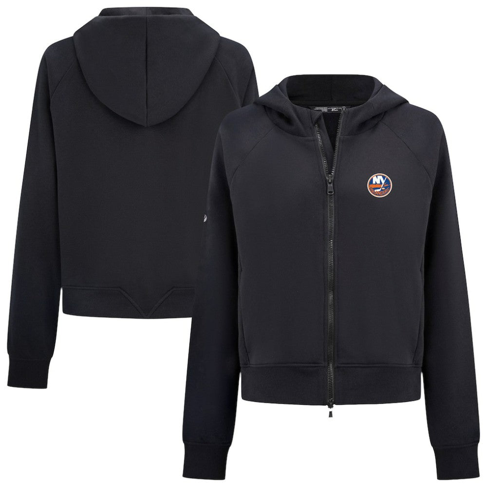 NHL New York Islanders Levelwear Women's Judd Raglan Full-Zip Hoodie - Black