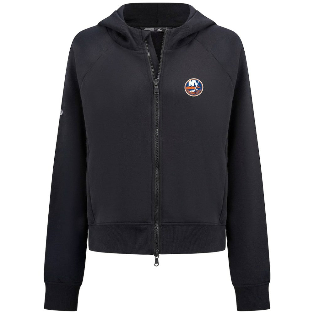 NHL New York Islanders Levelwear Women's Judd Raglan Full-Zip Hoodie - Black