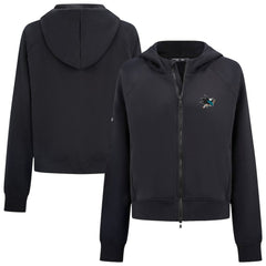 NHL San Jose Sharks Levelwear Women's Judd Raglan Full-Zip Hoodie - Black