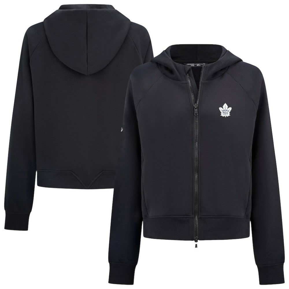 NHL Toronto Maple Leafs Levelwear Women's Judd Raglan Full-Zip Hoodie - Black