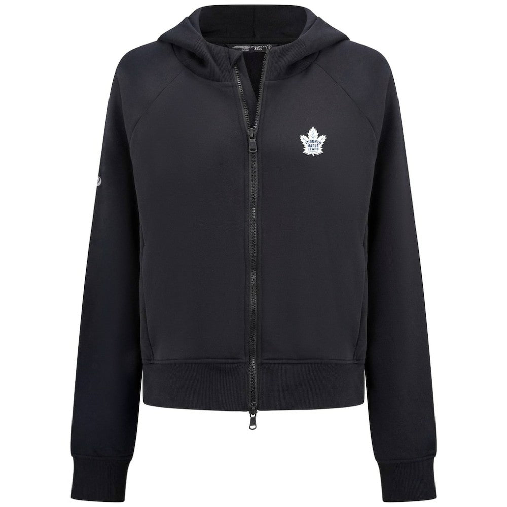 NHL Toronto Maple Leafs Levelwear Women's Judd Raglan Full-Zip Hoodie - Black