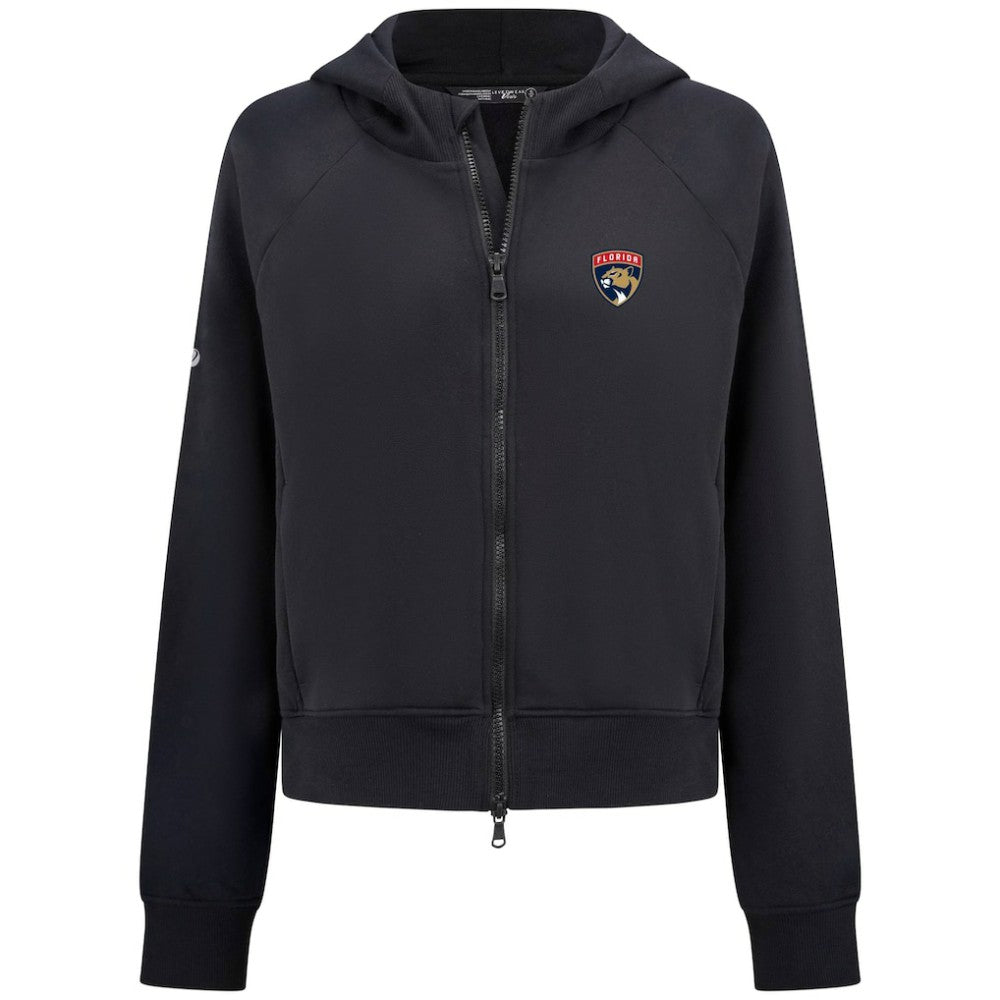 NHL Florida Panthers Levelwear Women's Judd Raglan Full-Zip Hoodie - Black