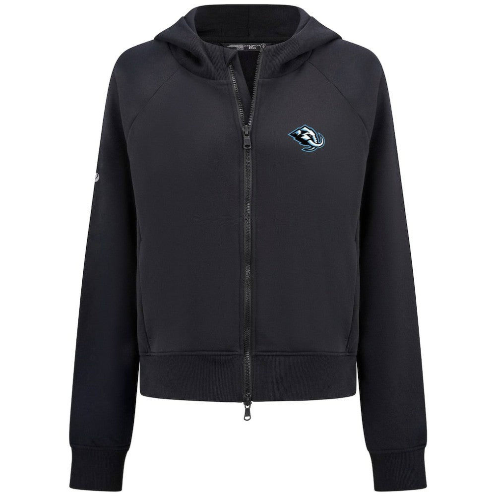 NHL Utah Mammoth Levelwear Women's Judd Raglan Full-Zip Hoodie - Black