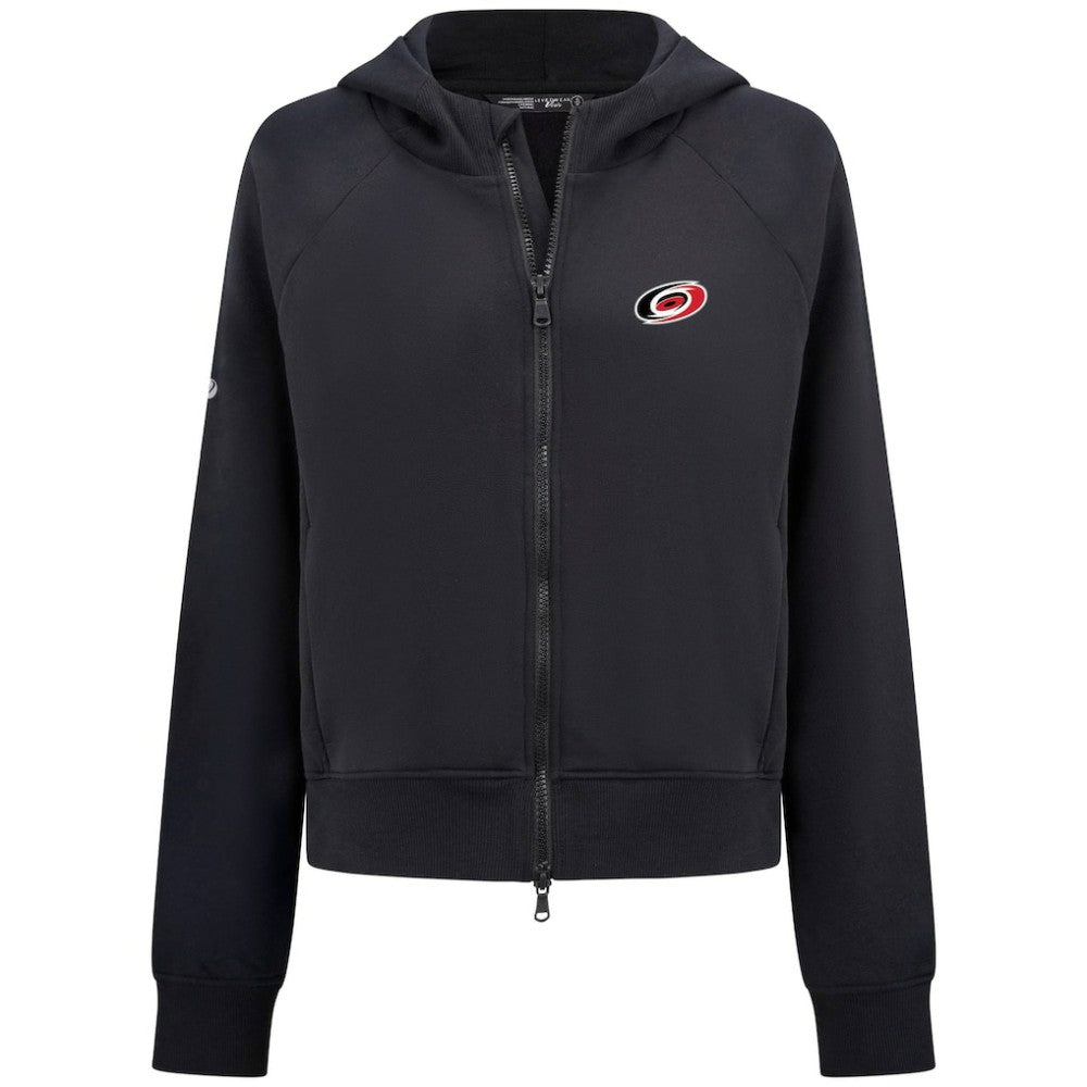 NHL Carolina Hurricanes Levelwear Women's Judd Raglan Full-Zip Hoodie - Black