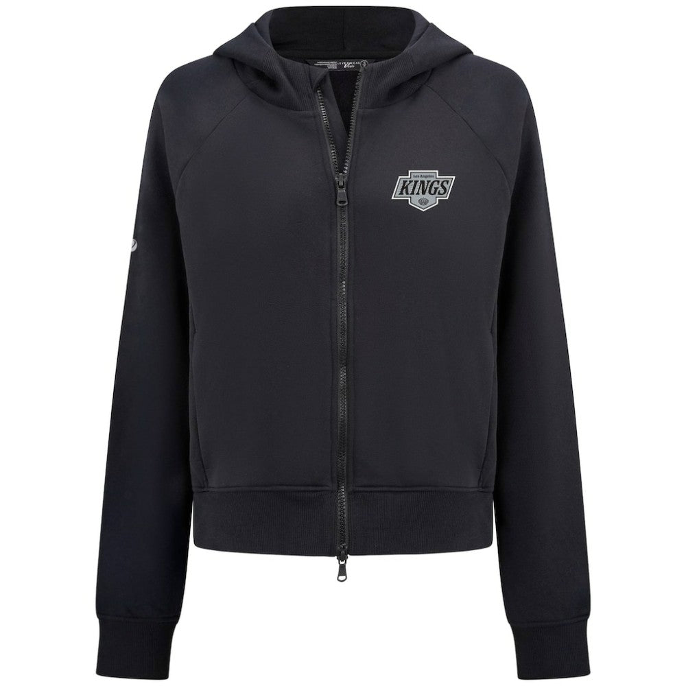 NHL Los Angeles Kings Levelwear Women's Judd Raglan Full-Zip Hoodie - Black