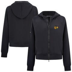 NHL Chicago Blackhawks Levelwear Women's Judd Raglan Full-Zip Hoodie - Black