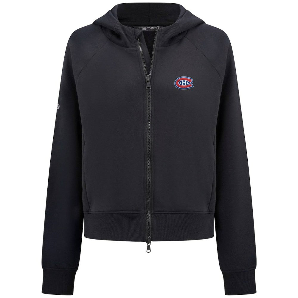 NHL Montreal Canadiens Levelwear Women's Judd Raglan Full-Zip Hoodie - Black