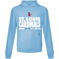 St. Louis Cardinals Levelwear Relay Center Stage Long Sleeve Hooded T-Shirt - Light Blue T-shirts
