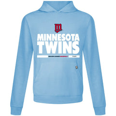 Minnesota Twins Levelwear Relay Center Stage Long Sleeve Hooded T-Shirt - Light Blue T-shirts