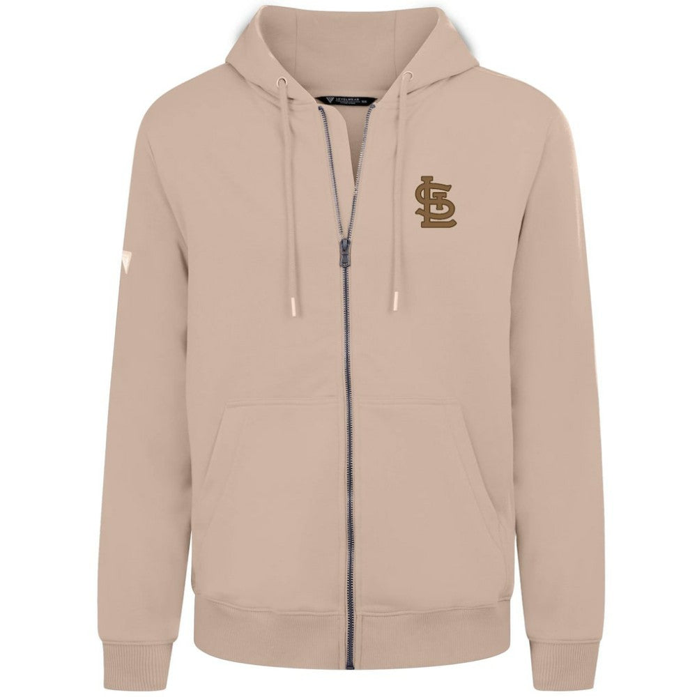 St. Louis Cardinals Levelwear Podium Full-Zip Hoodie - Khaki Hoodies