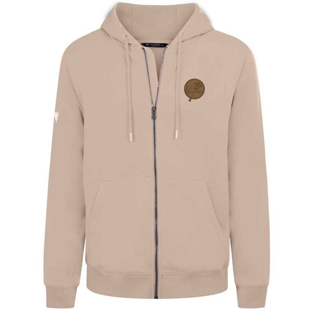 New York Yankees Levelwear Podium Full-Zip Hoodie - Khaki Hoodies
