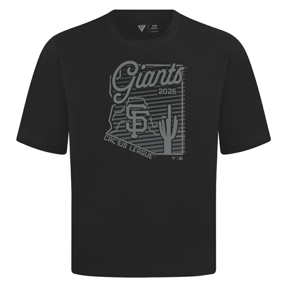 San Francisco Giants Levelwear Sunrise Luxe Signature Knit T-Shirt - Black T-shirts