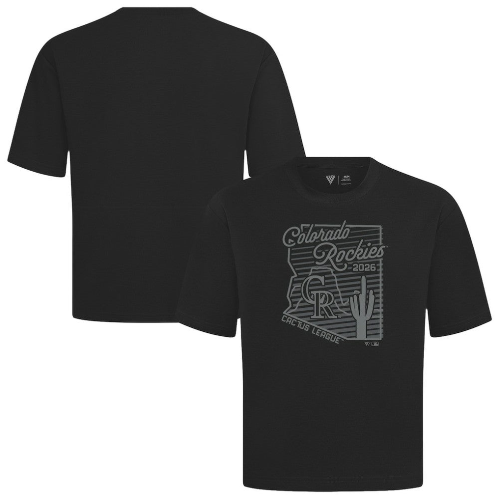 Colorado Rockies Levelwear Sunrise Luxe Signature Knit T-Shirt - Black T-shirts