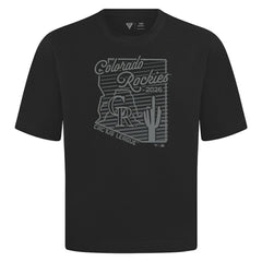 Colorado Rockies Levelwear Sunrise Luxe Signature Knit T-Shirt - Black T-shirts