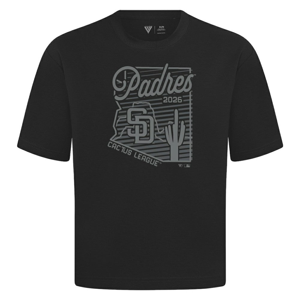 San Diego Padres Levelwear Sunrise Luxe Signature Knit T-Shirt - Black T-shirts