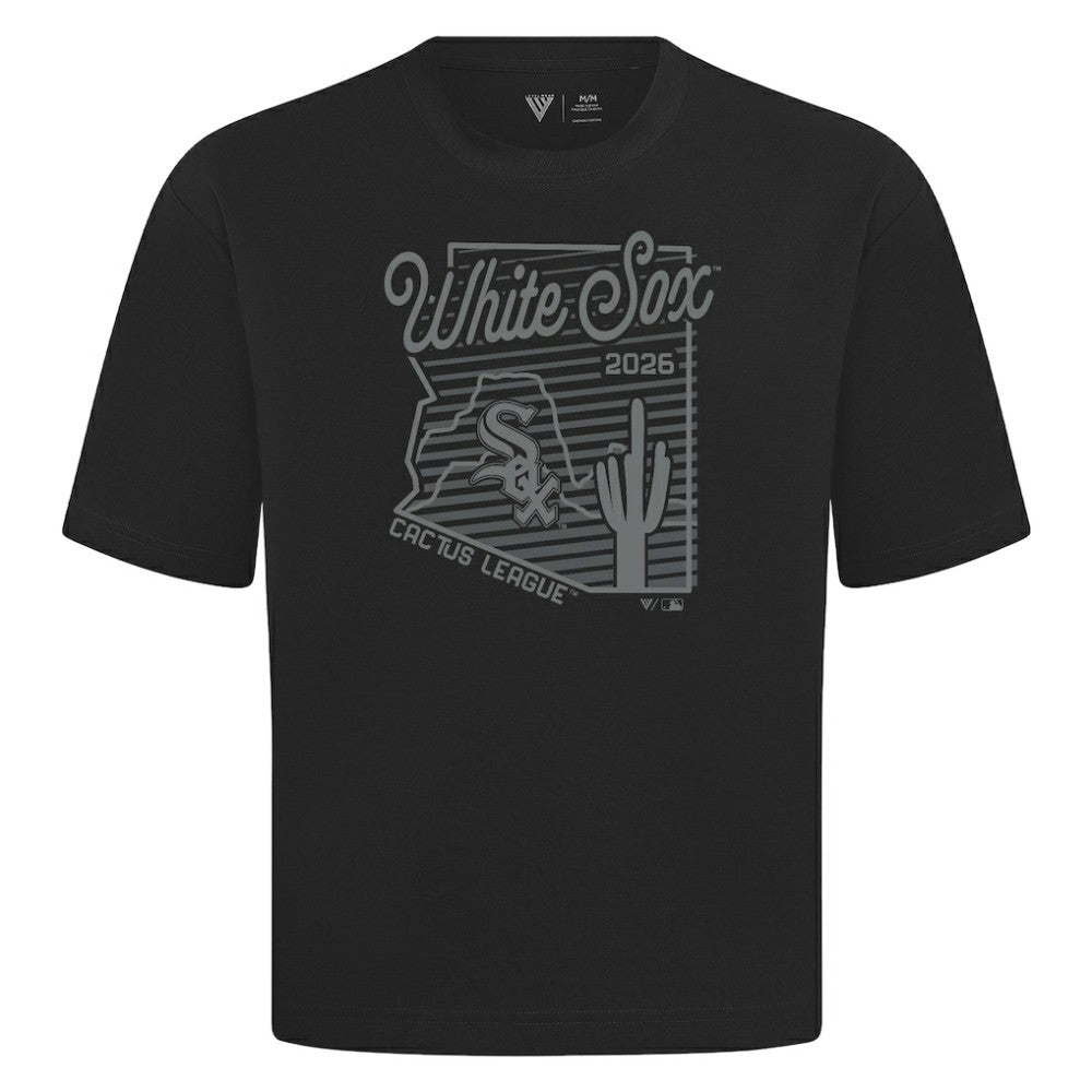 Chicago White Sox Levelwear Sunrise Luxe Signature Knit T-Shirt - Black T-shirts