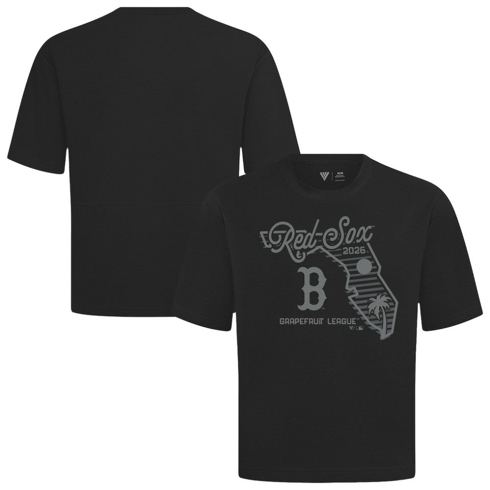 Boston Red Sox Levelwear Sunrise Luxe Signature Knit T-Shirt - Black T-shirts