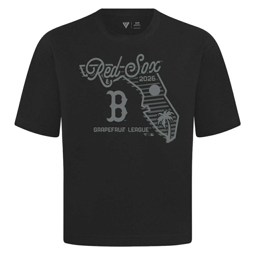Boston Red Sox Levelwear Sunrise Luxe Signature Knit T-Shirt - Black T-shirts