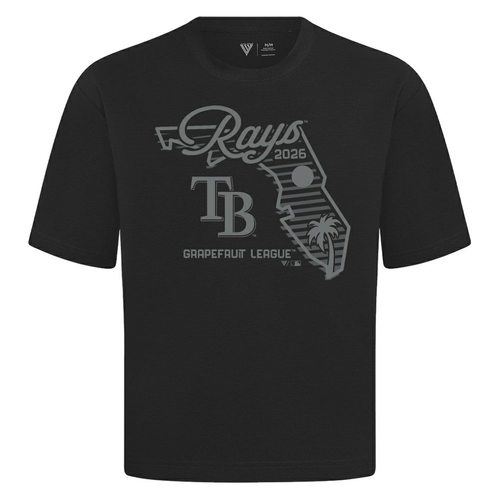 Tampa Bay Rays Levelwear Sunrise Luxe Signature Knit T-Shirt - Black T-shirts