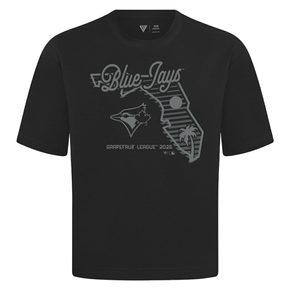 Toronto Blue Jays Levelwear Sunrise Luxe Signature Knit T-Shirt - Black T-shirts