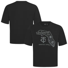 Minnesota Twins Levelwear Sunrise Luxe Signature Knit T-Shirt - Black T-shirts