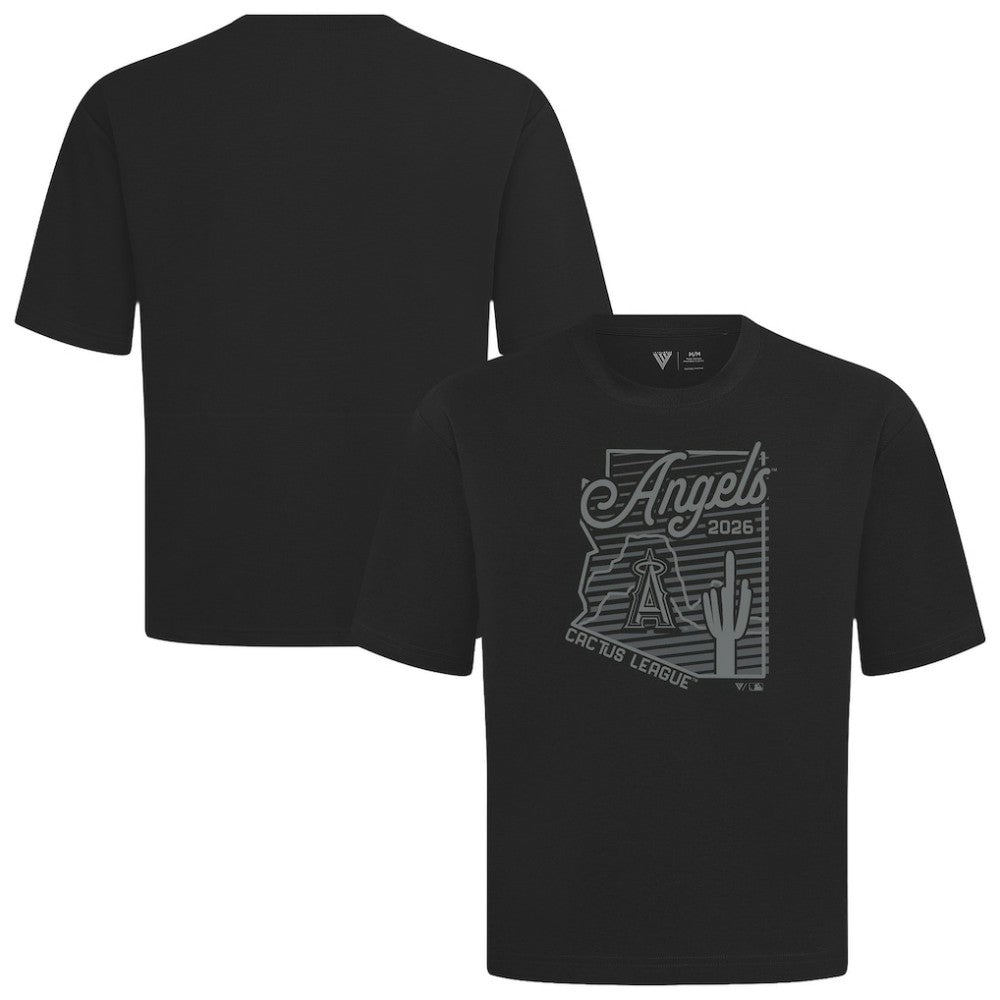 Los Angeles Angels Levelwear Sunrise Luxe Signature Knit T-Shirt - Black T-shirts