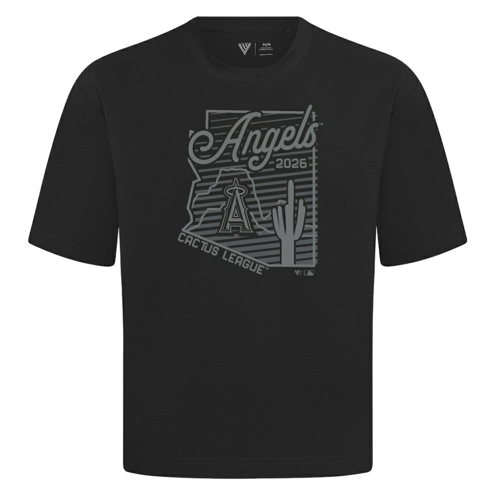 Los Angeles Angels Levelwear Sunrise Luxe Signature Knit T-Shirt - Black T-shirts