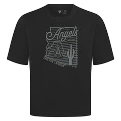 Los Angeles Angels Levelwear Sunrise Luxe Signature Knit T-Shirt - Black T-shirts