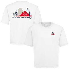 Seattle Mariners Levelwear Panoramic Luxe Signature Knit T-Shirt - White T-shirts