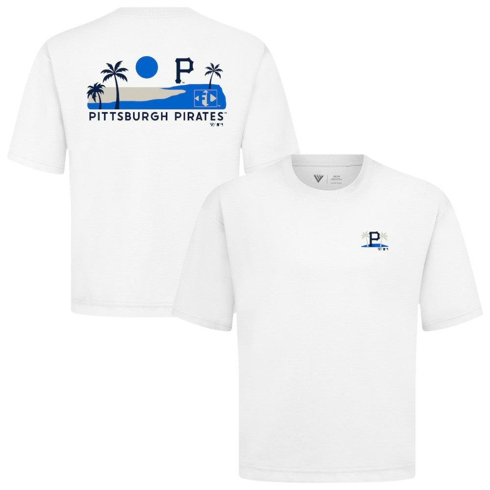 Pittsburgh Pirates Levelwear Panoramic Luxe Signature Knit T-Shirt - White T-shirts