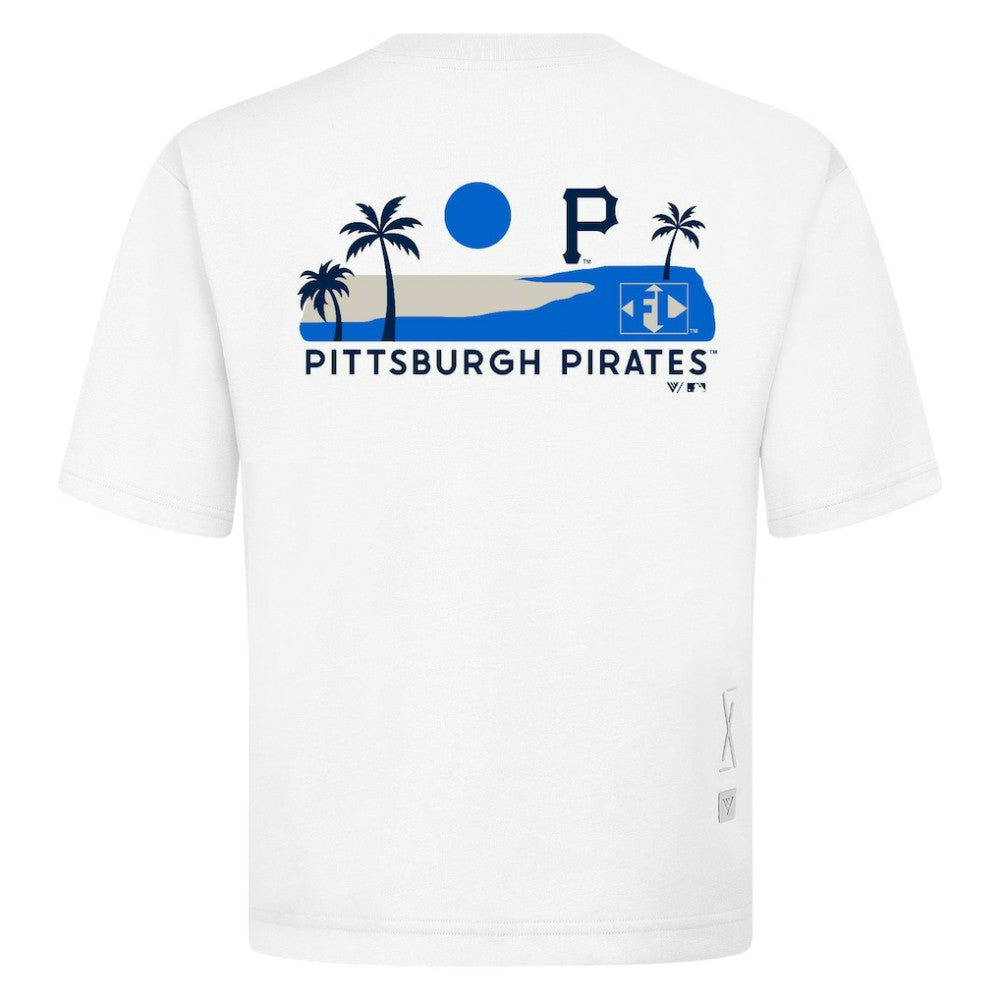 Pittsburgh Pirates Levelwear Panoramic Luxe Signature Knit T-Shirt - White T-shirts
