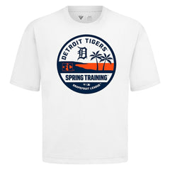 Detroit Tigers Levelwear Spring Training Badge Luxe Signature Knit T-Shirt - White T-shirts