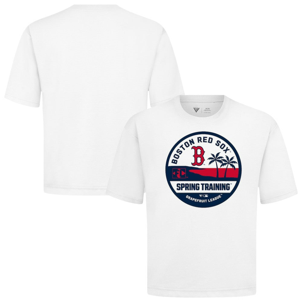 Boston Red Sox Levelwear Spring Training Badge Luxe Signature Knit T-Shirt - White T-shirts