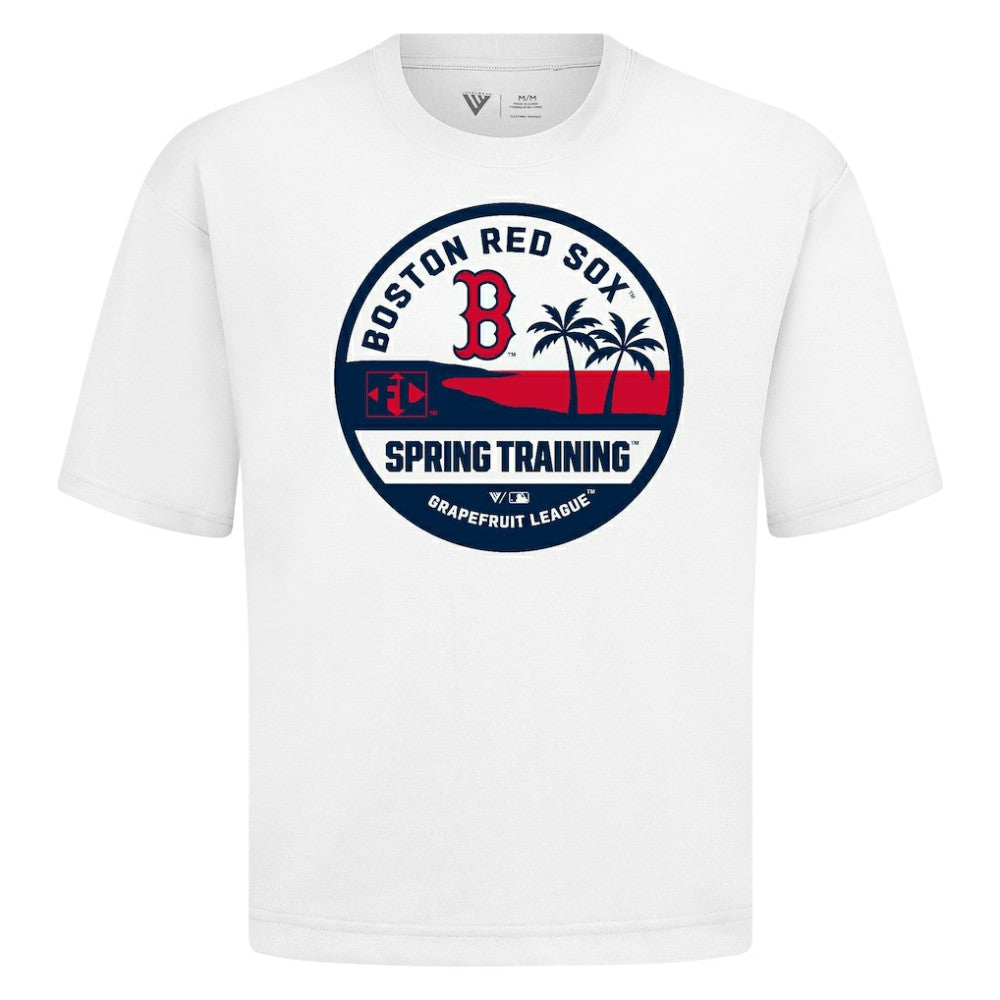 Boston Red Sox Levelwear Spring Training Badge Luxe Signature Knit T-Shirt - White T-shirts