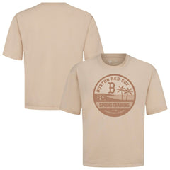 Boston Red Sox Levelwear Spring Training Badge Luxe Signature Knit T-Shirt - Khaki T-shirts