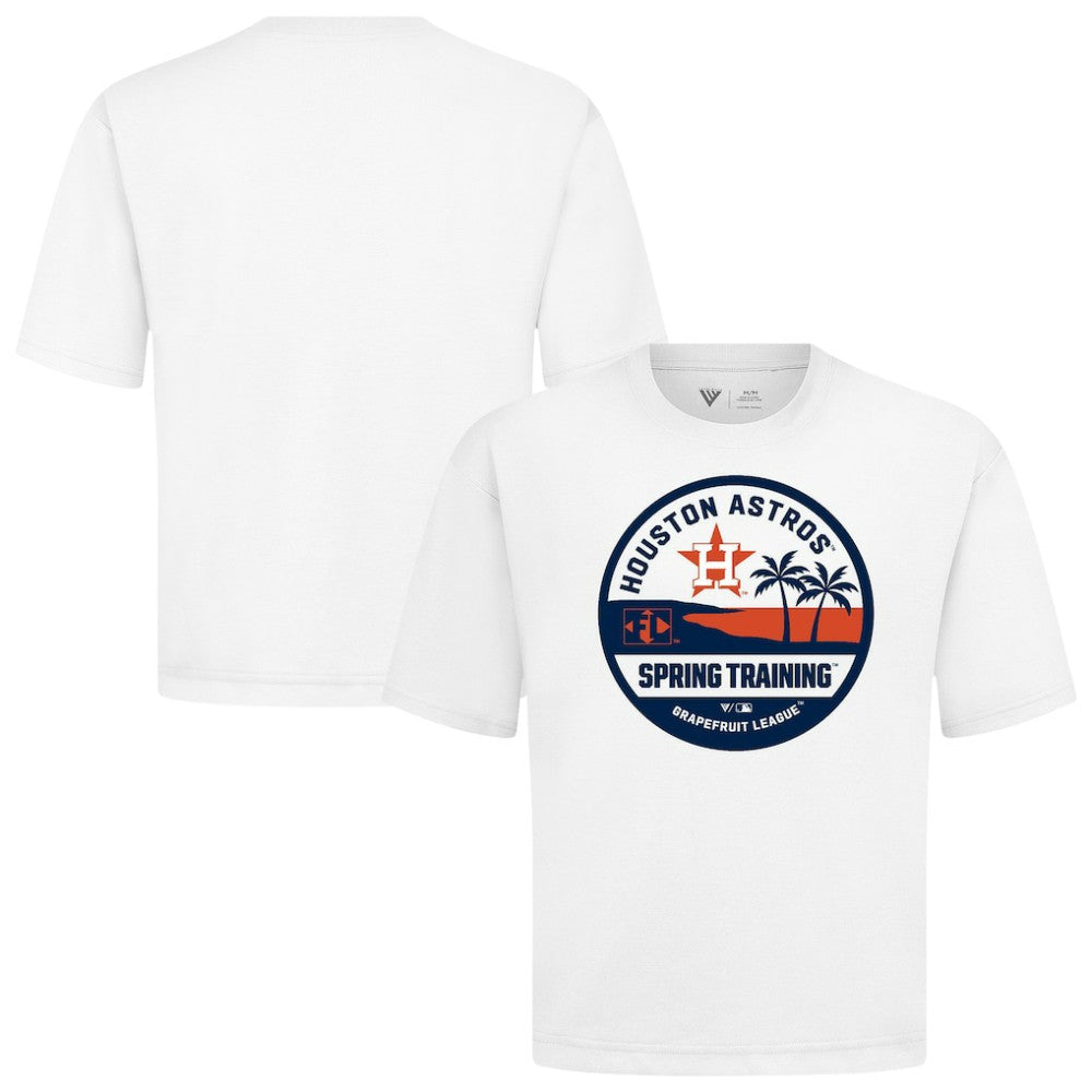 Houston Astros Levelwear Spring Training Badge Luxe Signature Knit T-Shirt - White T-shirts