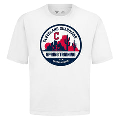 Cleveland Guardians Levelwear Spring Training Badge Luxe Signature Knit T-Shirt - White T-shirts