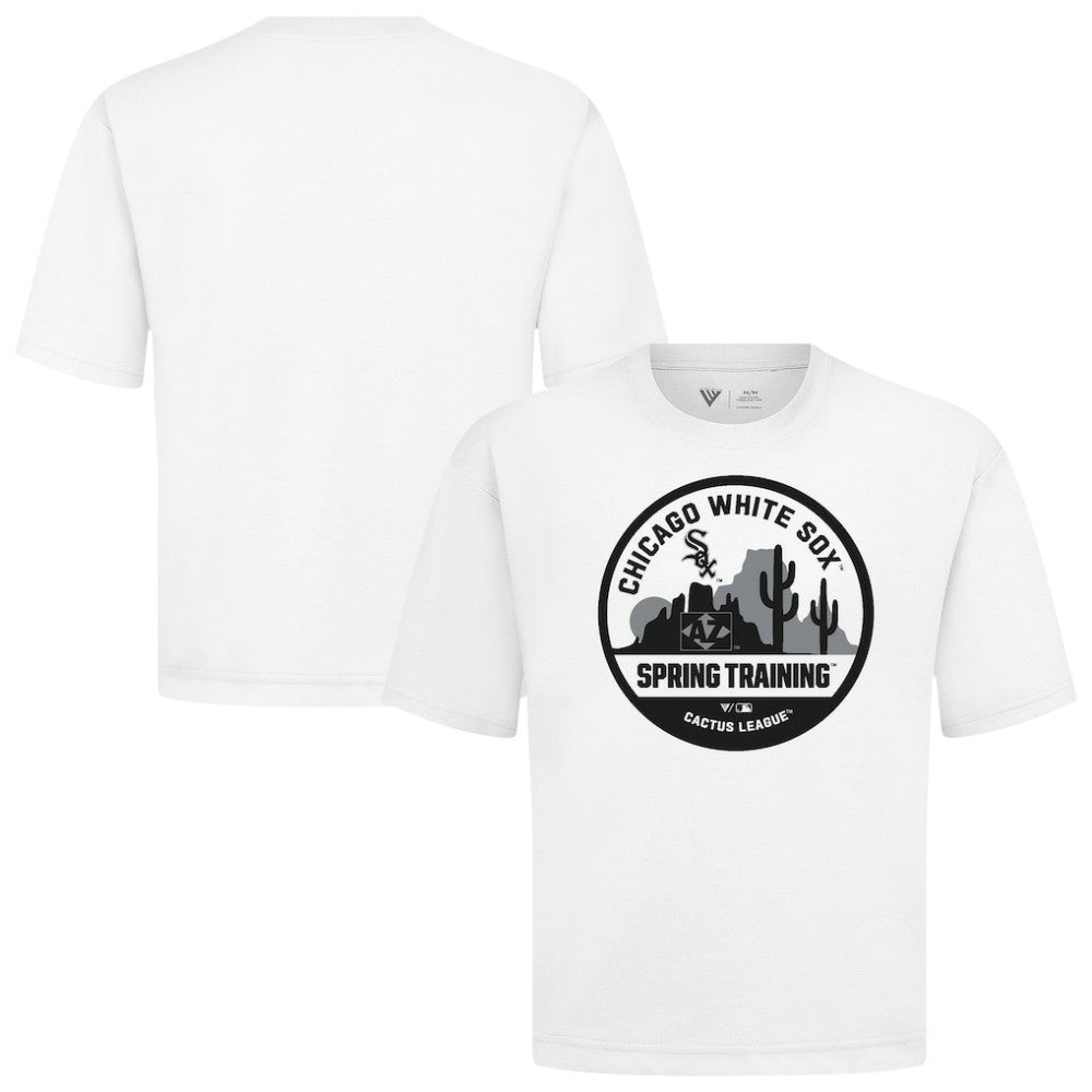 Chicago White Sox Levelwear Spring Training Badge Luxe Signature Knit T-Shirt - White T-shirts
