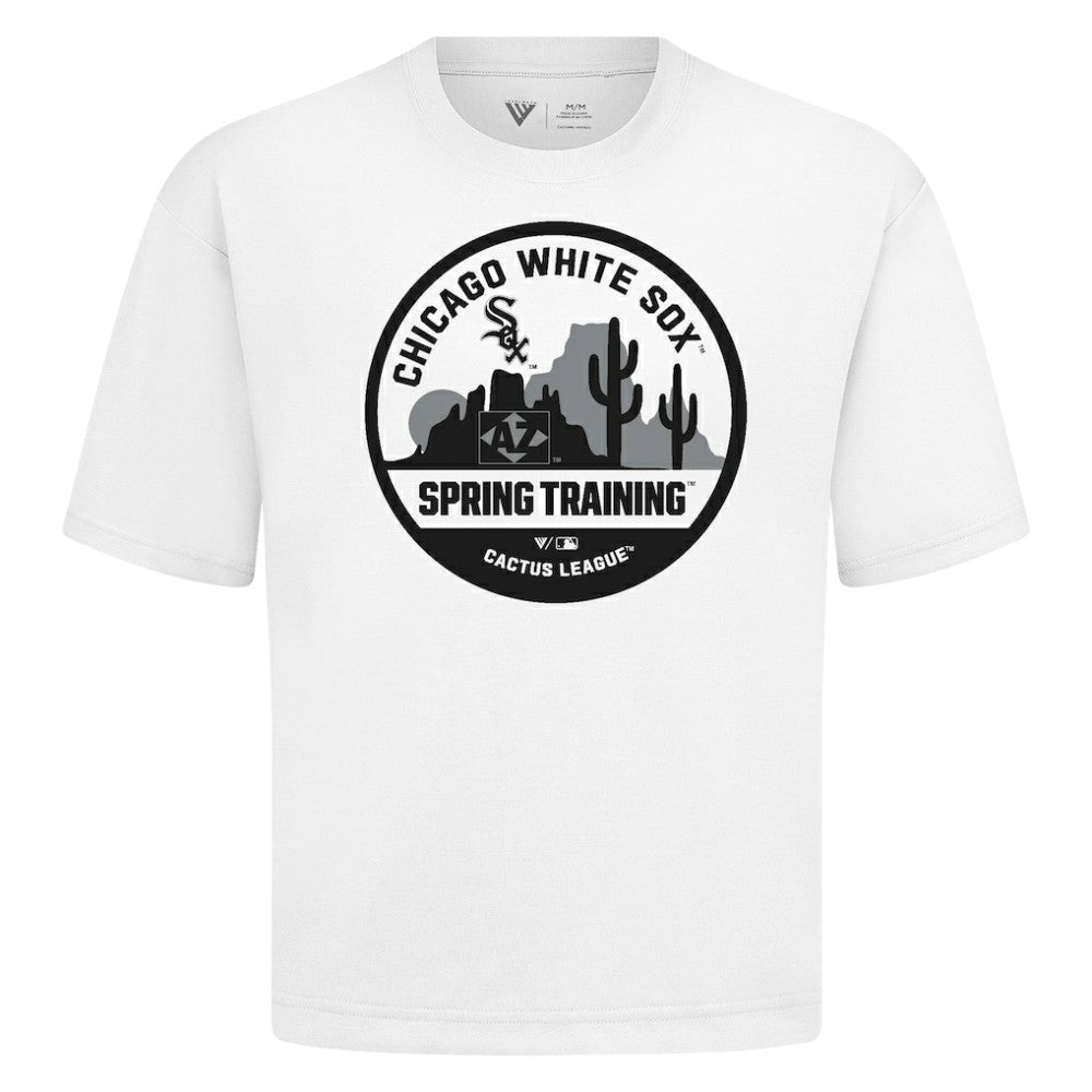 Chicago White Sox Levelwear Spring Training Badge Luxe Signature Knit T-Shirt - White T-shirts
