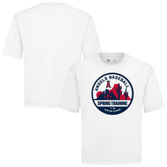 Los Angeles Angels Levelwear Spring Training Badge Luxe Signature Knit T-Shirt - White T-shirts