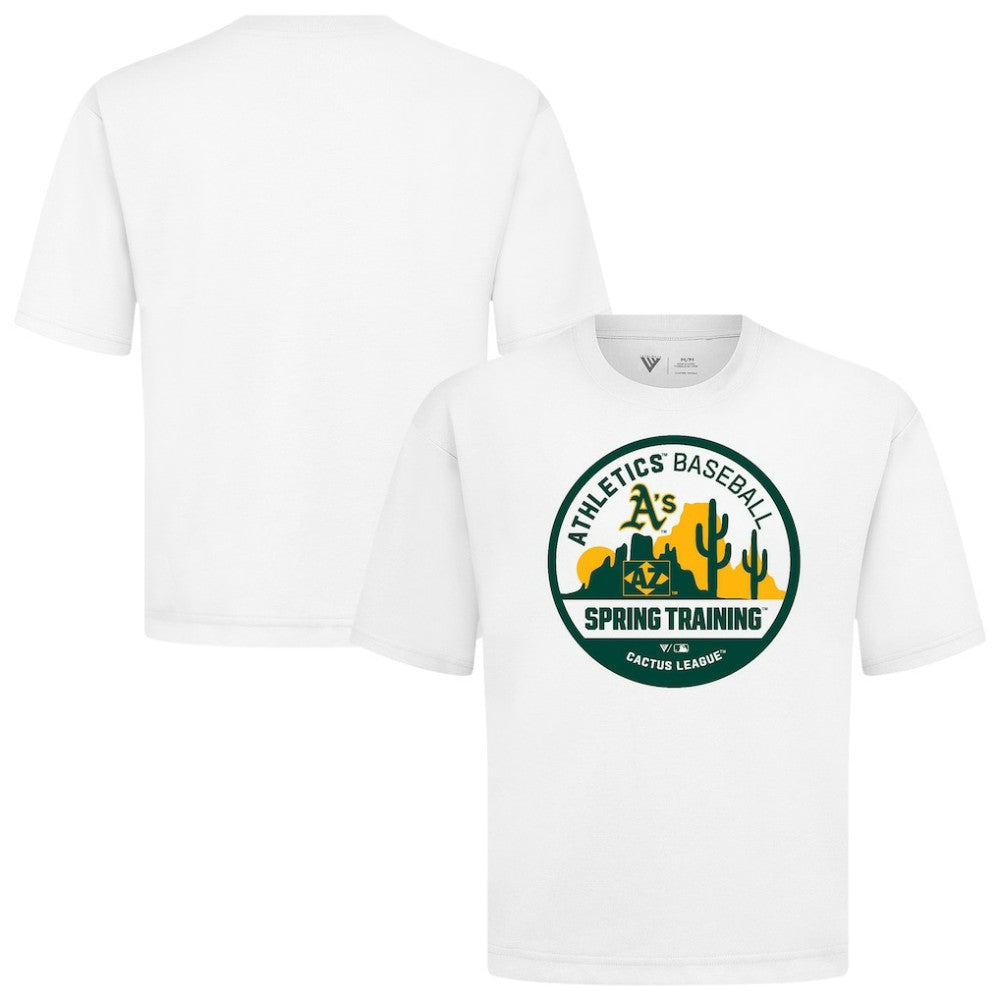 Athletics Levelwear Spring Training Badge Luxe Signature Knit T-Shirt - White T-shirts