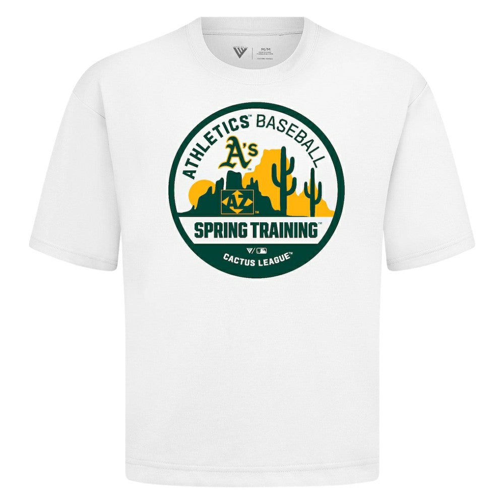 Athletics Levelwear Spring Training Badge Luxe Signature Knit T-Shirt - White T-shirts