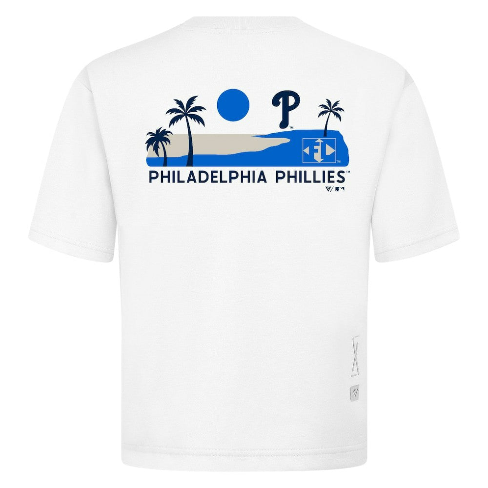 Philadelphia Phillies Levelwear  Luxe Signature Knit T-Shirt - White T-shirts