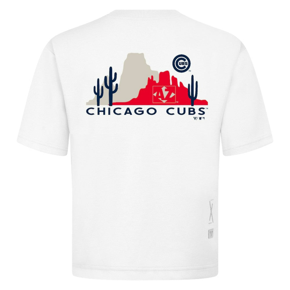 Chicago Cubs Levelwear  Luxe Signature Knit T-Shirt - White T-shirts