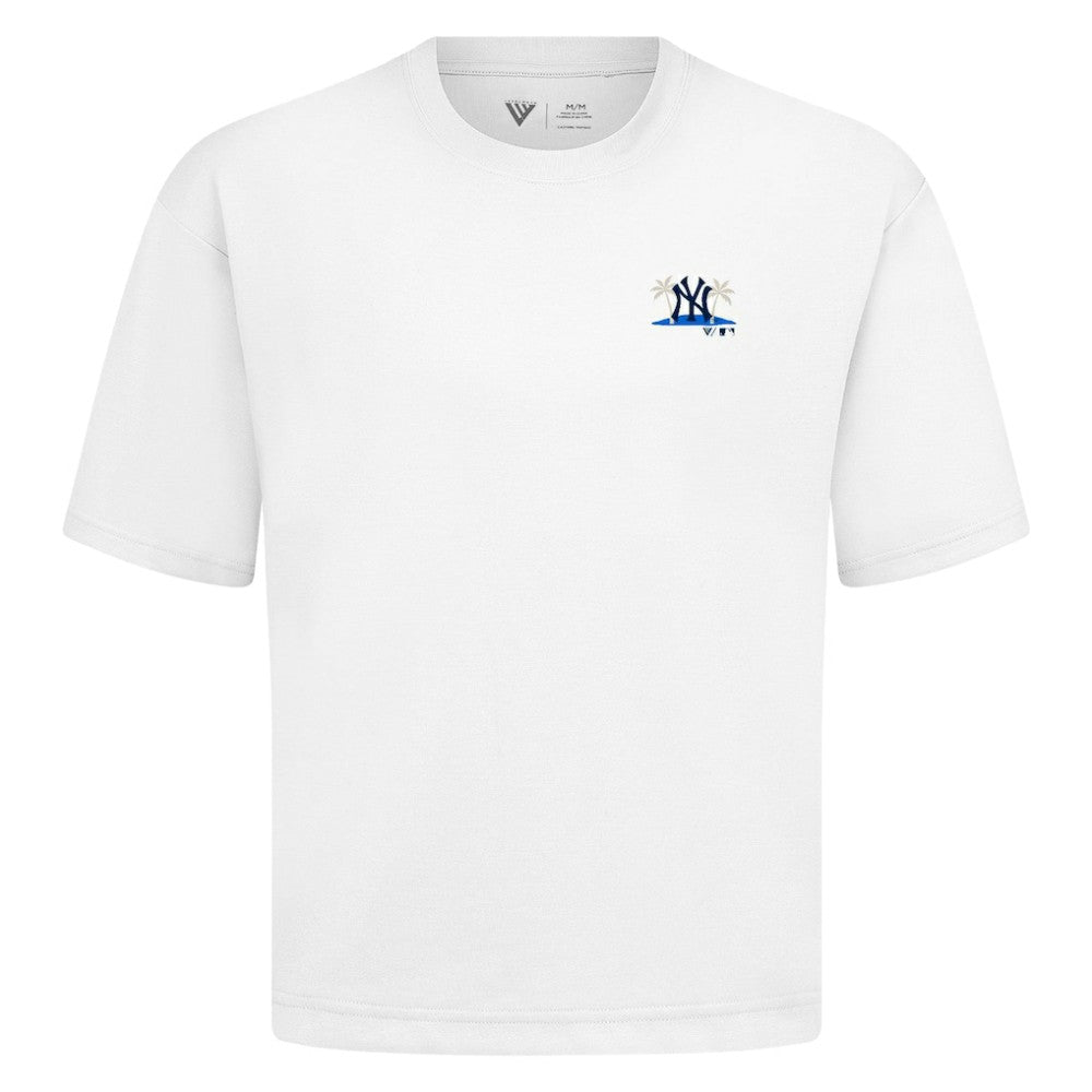New York Yankees Levelwear  Luxe Signature Knit T-Shirt - White T-shirts