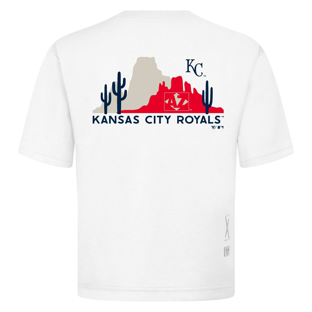 Kansas City Royals Levelwear  Luxe Signature Knit T-Shirt - White T-shirts