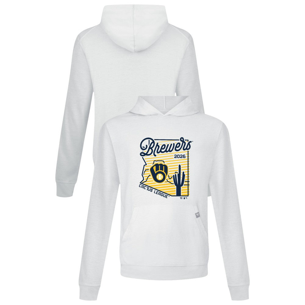 Milwaukee Brewers Levelwear Sunrise Relay Hoodie - White Hoodies