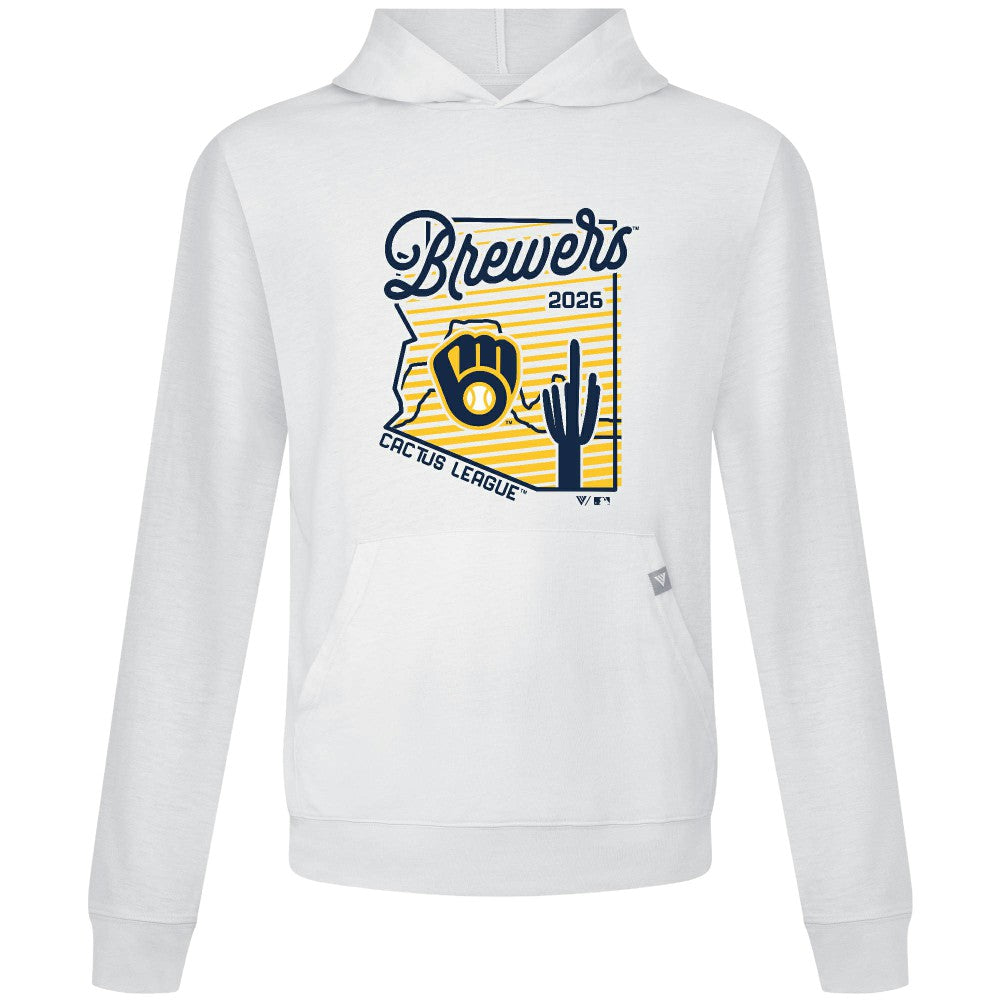 Milwaukee Brewers Levelwear Sunrise Relay Hoodie - White Hoodies