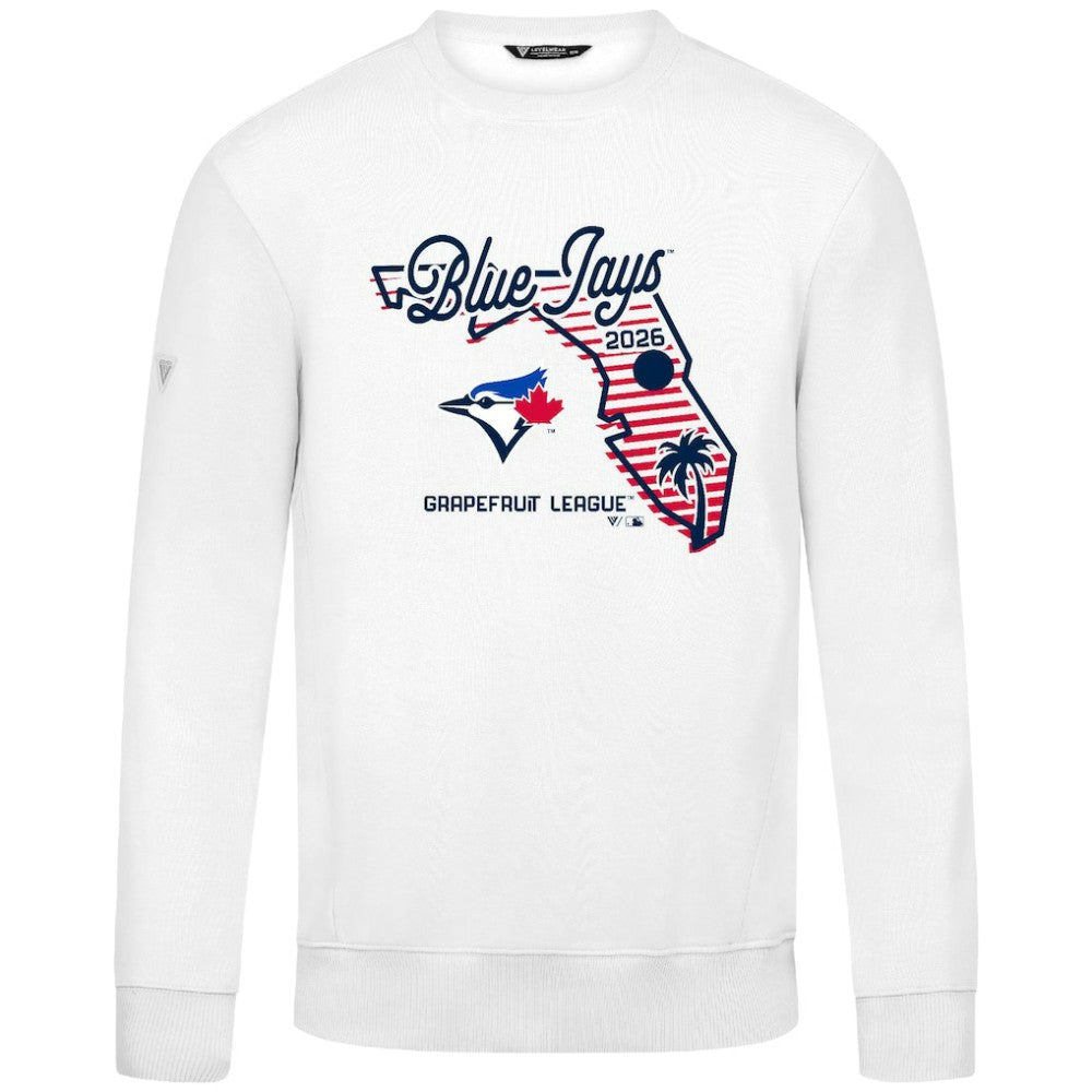 Toronto Blue Jays Levelwear Zane Sunrise Sweatshirt - White Sweatshirts
